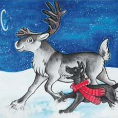 Hankijuoksu joulukortti