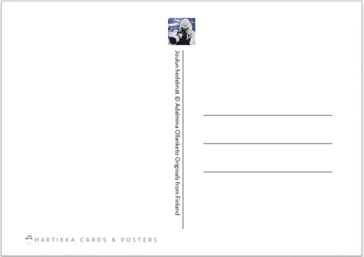 Malla-kissa ja lumihiutaleet joulukortti - Image 2